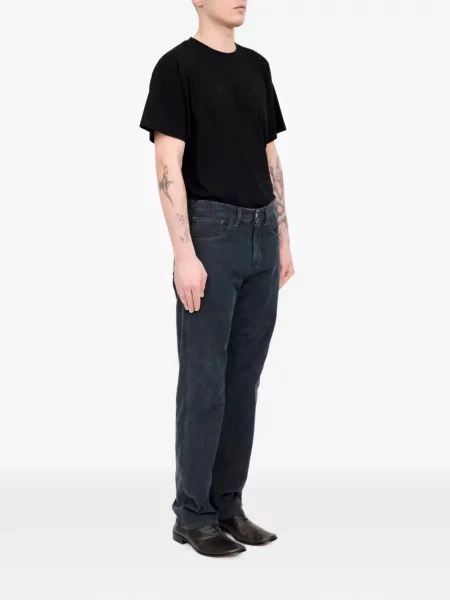 Samt opasan hlače Mm6 Maison Margiela plava