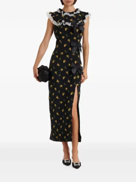 Rochie midi Alessandra Rich cu funde negru