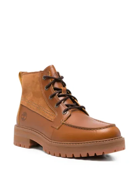 Botine Timberland cu șireturi din dantelă maro