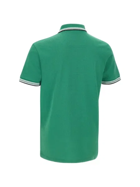 Tricou polo Boss cu dungi verde