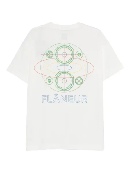 Tricou Flâneur cu imagine alb