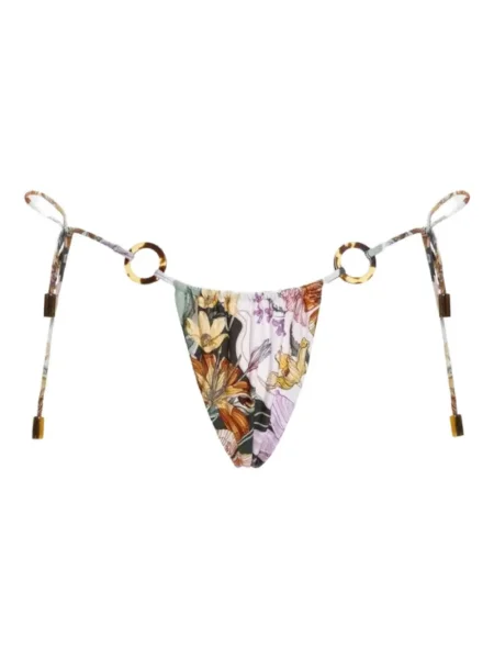 Bikini Agua Bendita cu model floral cu imagine alb