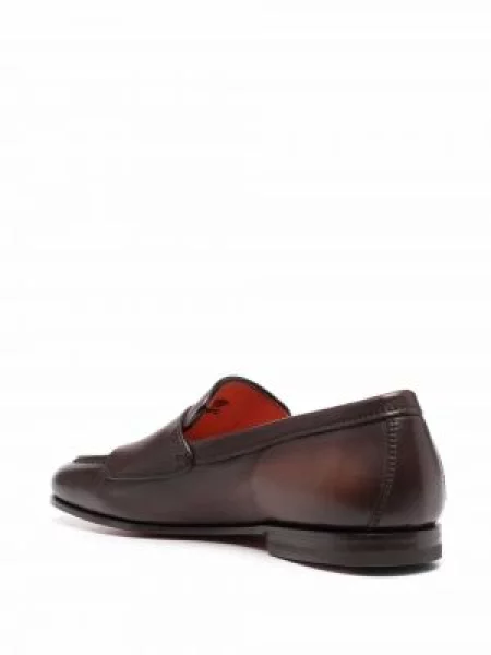 Kožené monki Santoni hnědé