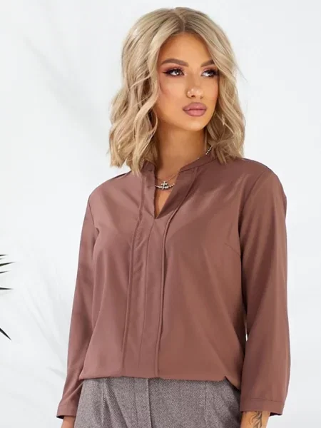 Блуза LadyLike софтшел коричневий