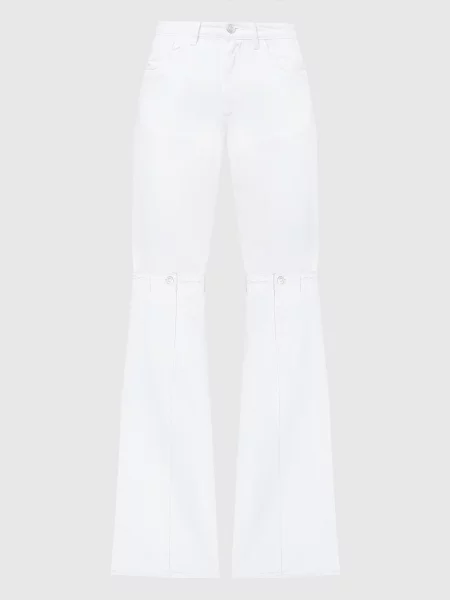 Джинси кльош з розрізами Coperni білі