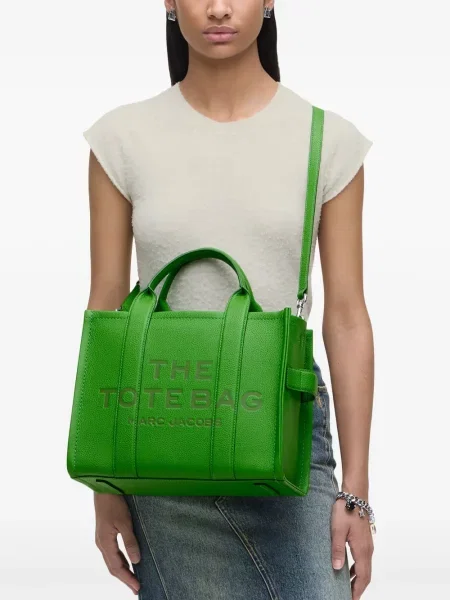 Geantă shopper Marc Jacobs din piele verde
