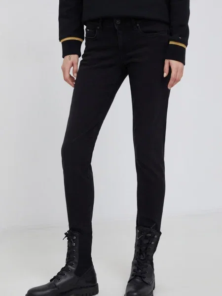 Pepe Jeans Jeansy Soho medium waist czarne