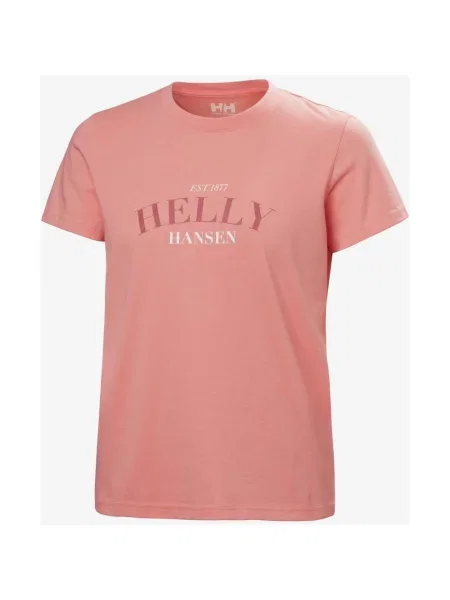 Koszulka z krótkim rękawem Helly Hansen Core Graphic różowołososiowy S różowa