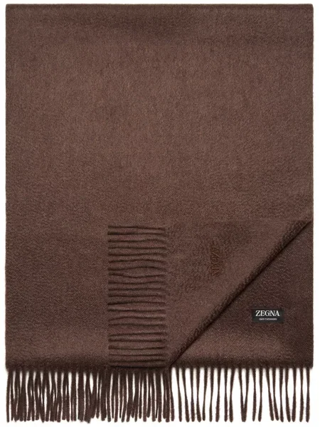 Fular Zegna din cașmir maro