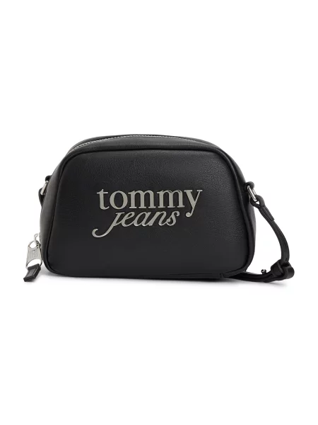 Tommy Jeans geantă crossbody pentru femei cu imitație de piele negru