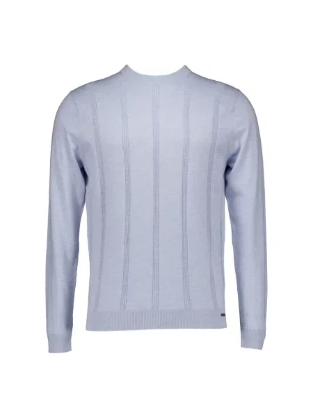 Sweter Gentiluomo z okrągłym dekoltem niebieski