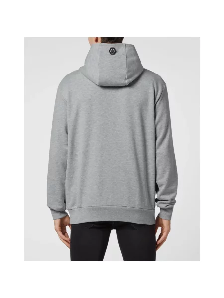 Bluza z kapturem Philipp Plein z kapturem szara