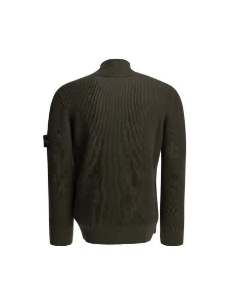 Kardigan Stone Island wełniany z kamieniami zielony
