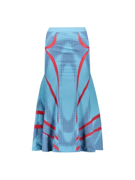 Spódnica Paolina Russo z nadrukiem niebieska