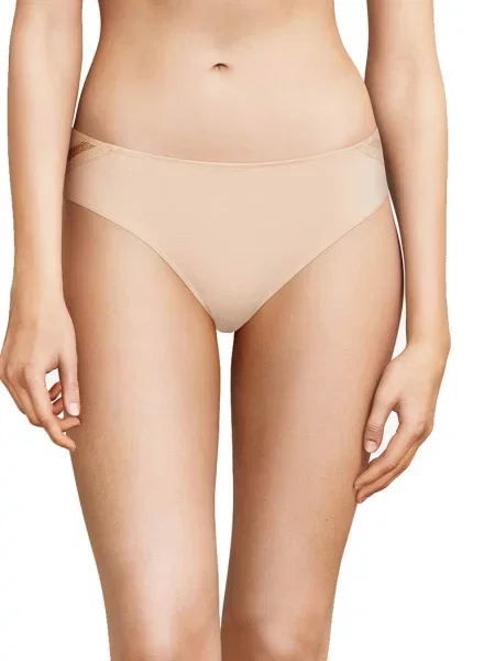 Женские трусики слип с низкой посадкой бежеві
