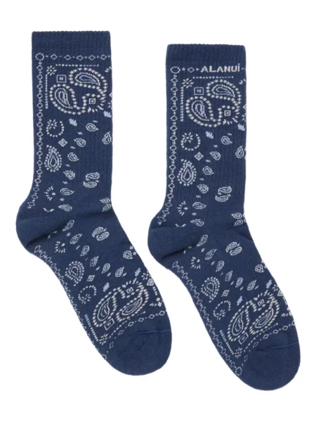 Șosete Alanui cu model paisley albastru