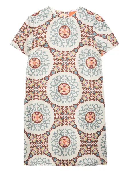 Rochie La Doublej de mătase de costum alb