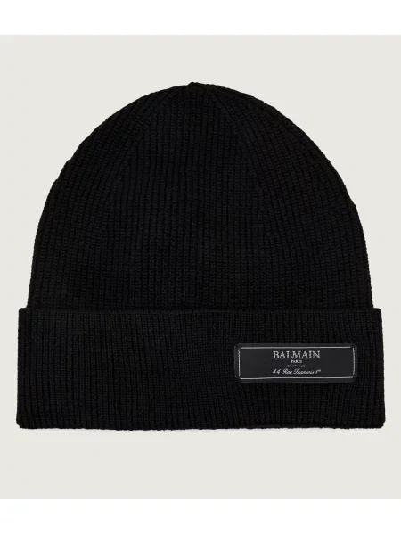 Balmain De lână căciulă negru