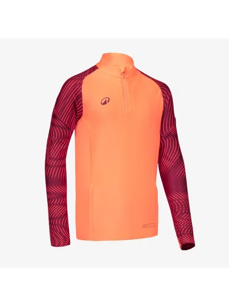 Bluza piłkarska na krótki dla dzieci Kipsta Viralto Wavy Club pomarańczowa