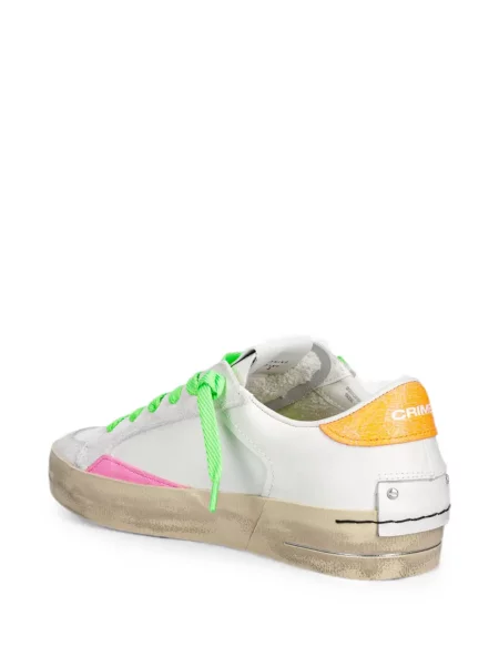 Sneakerși Crime London din piele alb