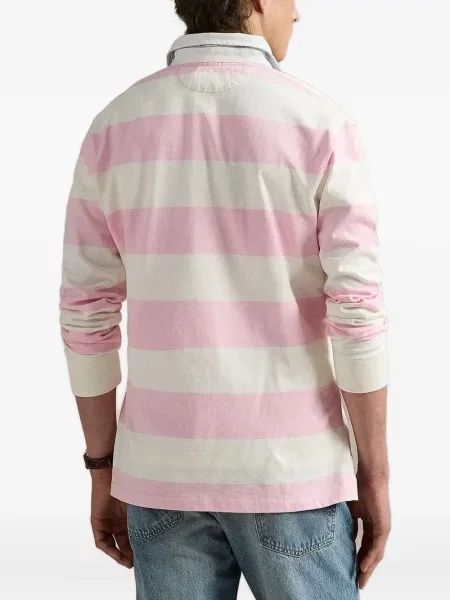 Iš natūralios odos siuvinėtas piniginė Polo Ralph Lauren su gobtuvu mėlyna