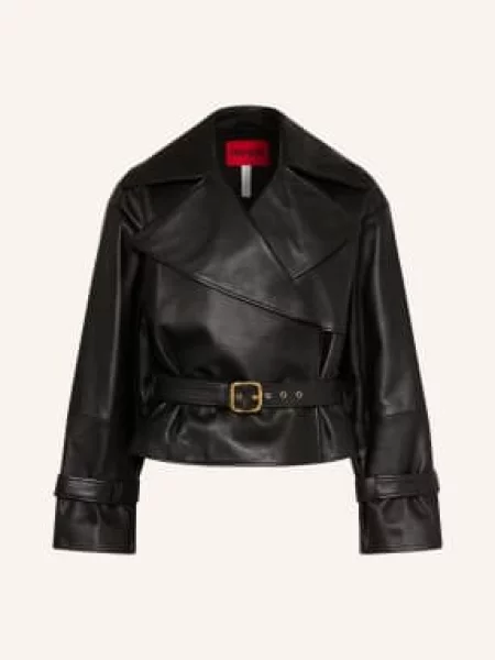 Hugo Kurtka Skórzana Lanitte schwarz czarna