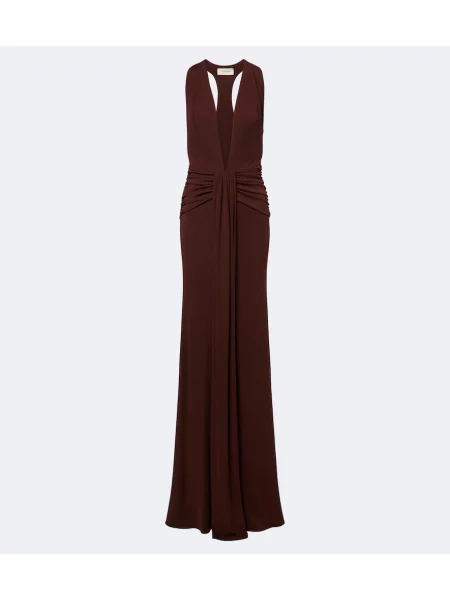 Rochie The New Arrivals Ilkyaz Ozel cu volane maro