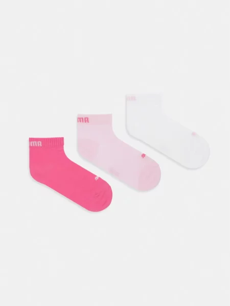 Ponožky Puma QUARTER PLAIN růžové