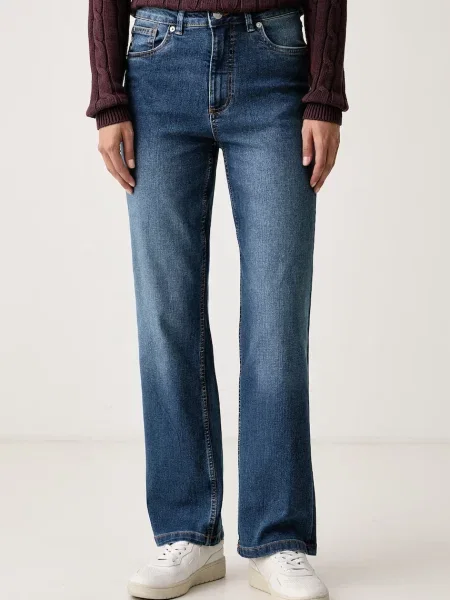 U.S. Polo Assn. blugi straight pentru femei USPA LONG LEG STRAIGHT FIT albastru