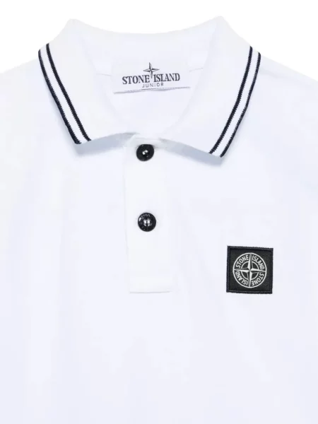 Koszulka polo dziecięca Stone Island biała
