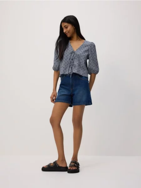 Reserved Джинсові шорти темно-синій сині