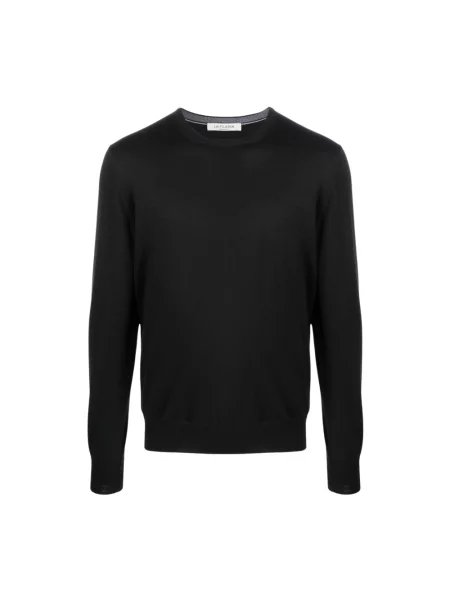 Sweter La Fileria wełniany czarny