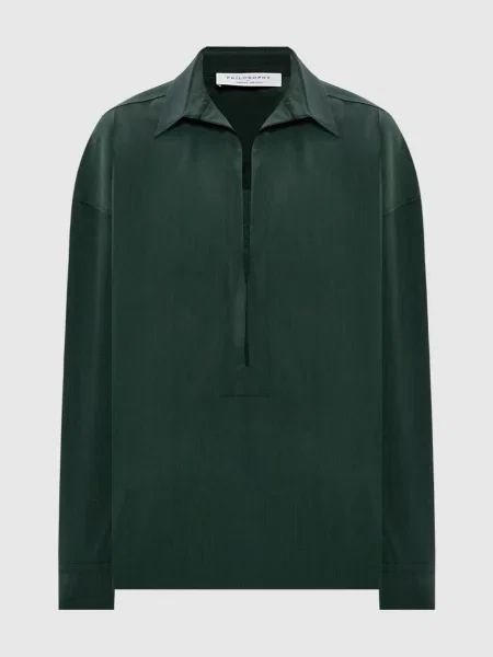 Блуза з вовною Philosophy Di Lorenzo Serafini зелена