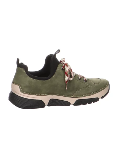 Sneakersy Rieker skórzane zielone