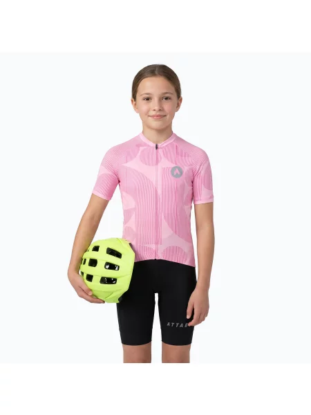 Детска тениска за колоездене ATTABO Vites WMNS pink розово