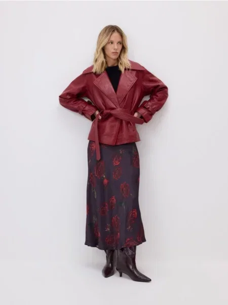 Юбка Reserved с принтом фиолетовая