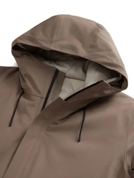 Geacă Woolrich cu glugă maro