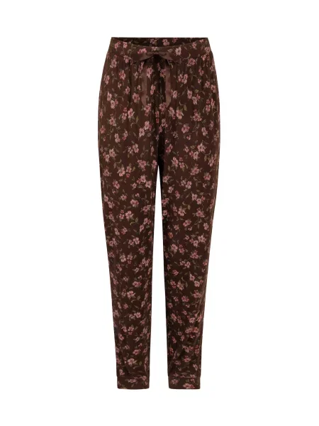 Hunkemöller Pantaloni de pijama crem oliv / rosé maro