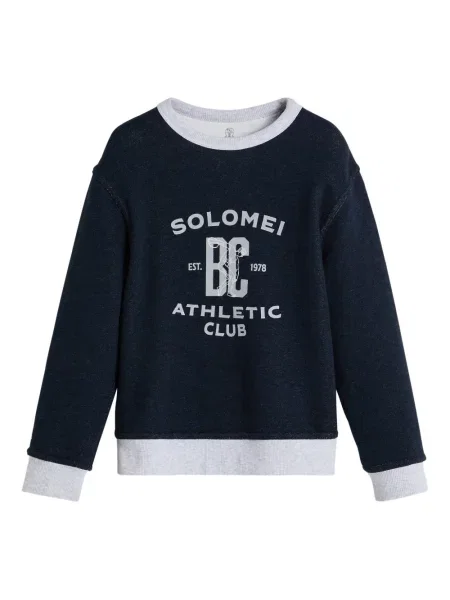 Bluza dziecięca Brunello Cucinelli niebieska