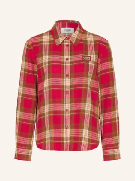 Joop! Jeans Košilová Halenka Browyn / světle hnědá / hnědá růžová