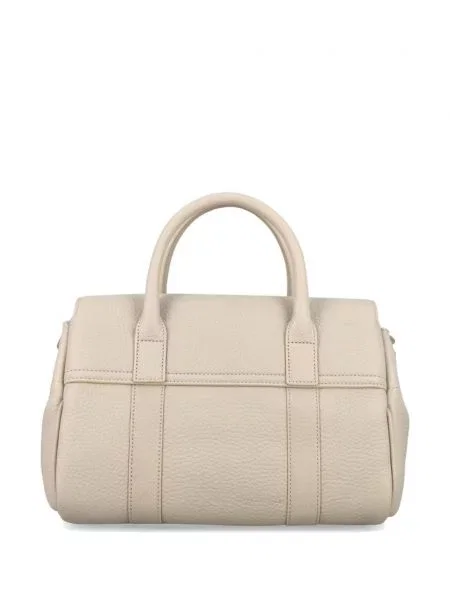 Iš natūralios odos mažas odinė rankinė Mulberry balta