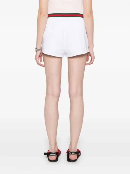 Pantaloni scurți Gucci din jerseu alb