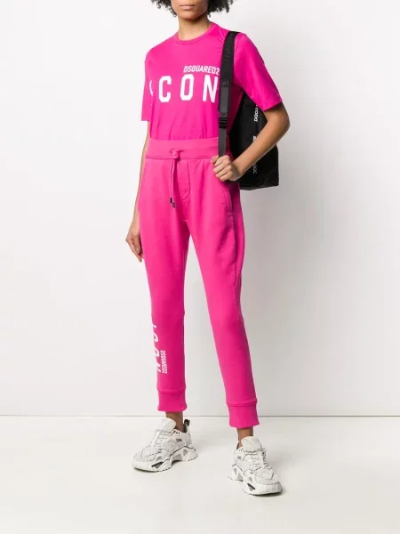 Tricou Dsquared2 cu imagine roz