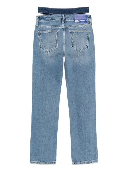 Blugi drepți Karl Lagerfeld Jeans albastru