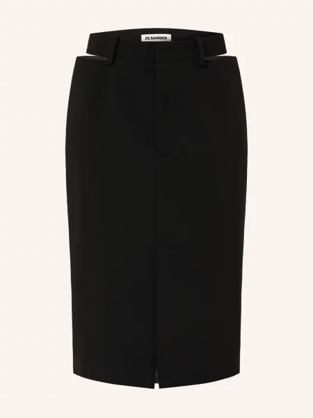 Jil Sander Spódnica Z Wycięciami schwarz czarna