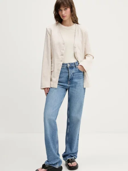Tommy Jeans osnovna kratka majica bež