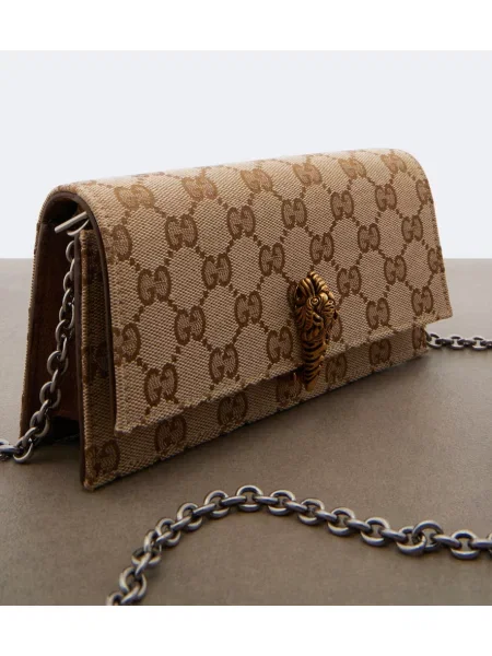 Colier Gucci din canvas bej