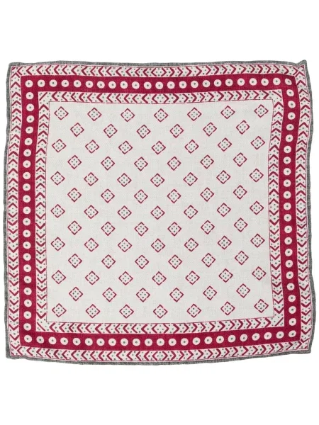 Cravată Brunello Cucinelli cu imagine cu imprimeu geometric alb