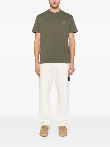 Tricou Stone Island cu strasuri verde