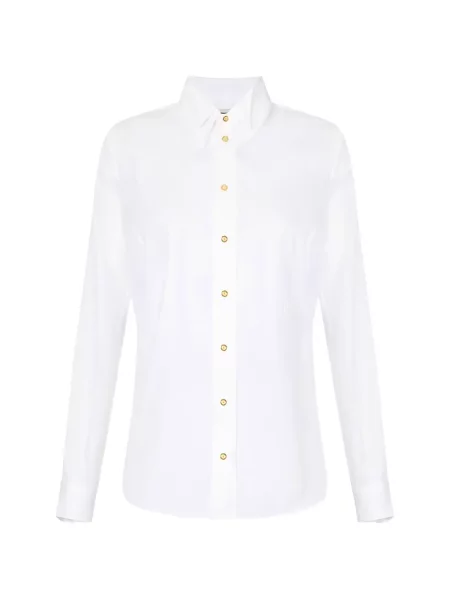 Cămașă Elisabetta Franchi cu broderie alb